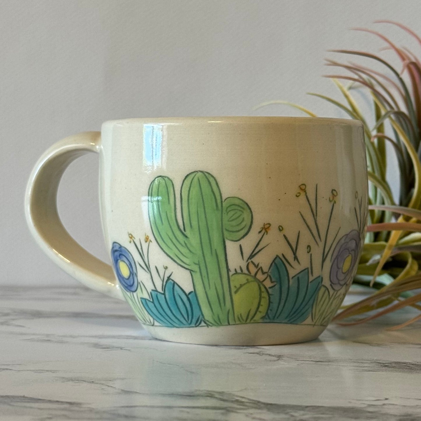 Cactus Mug, Blue