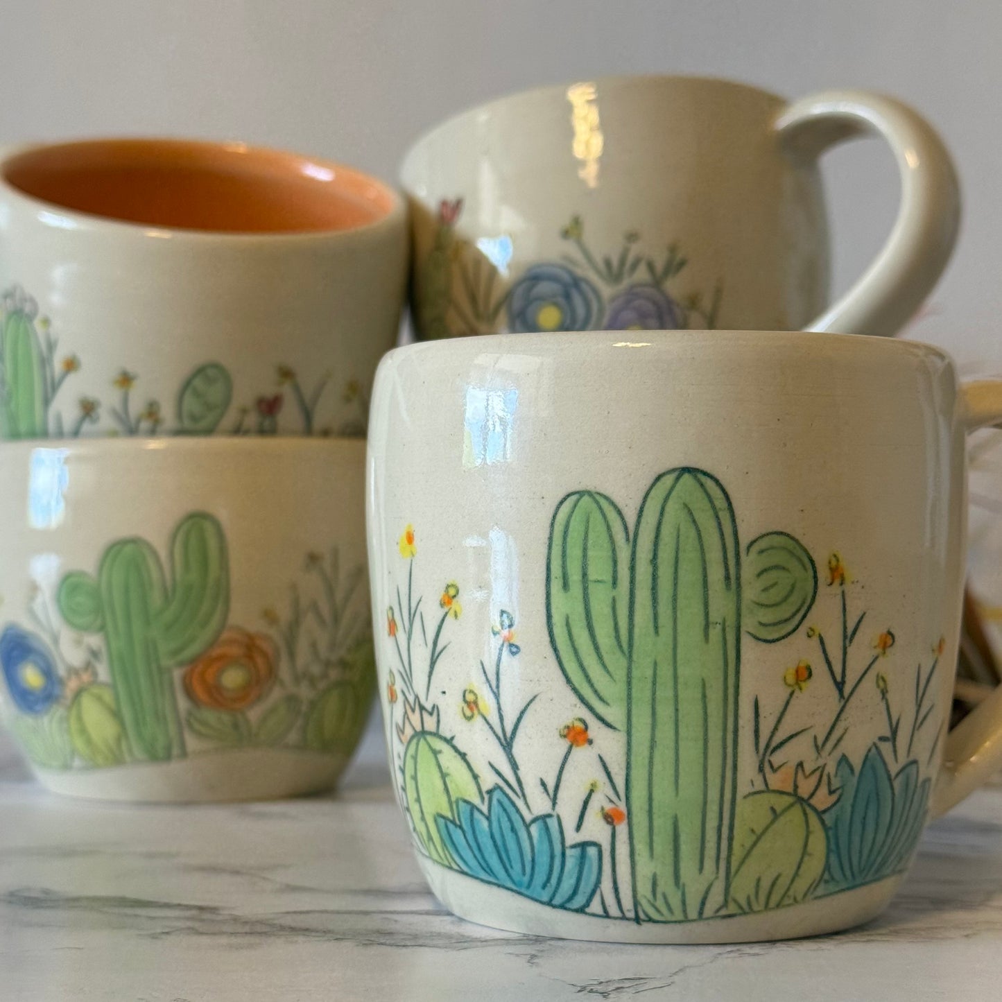 Cactus Mug, Blue