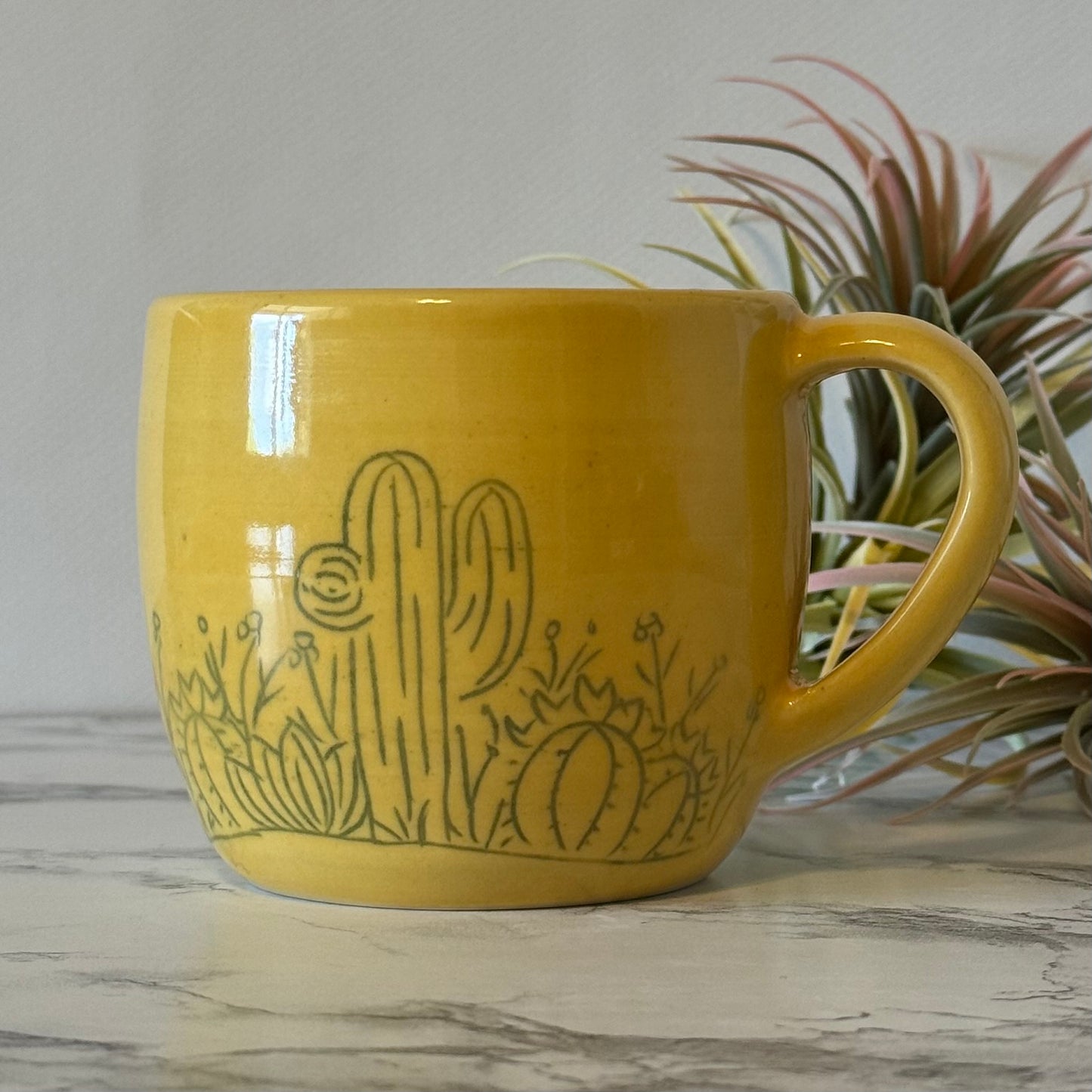 Cactus Mug, Two-Tone Yellow