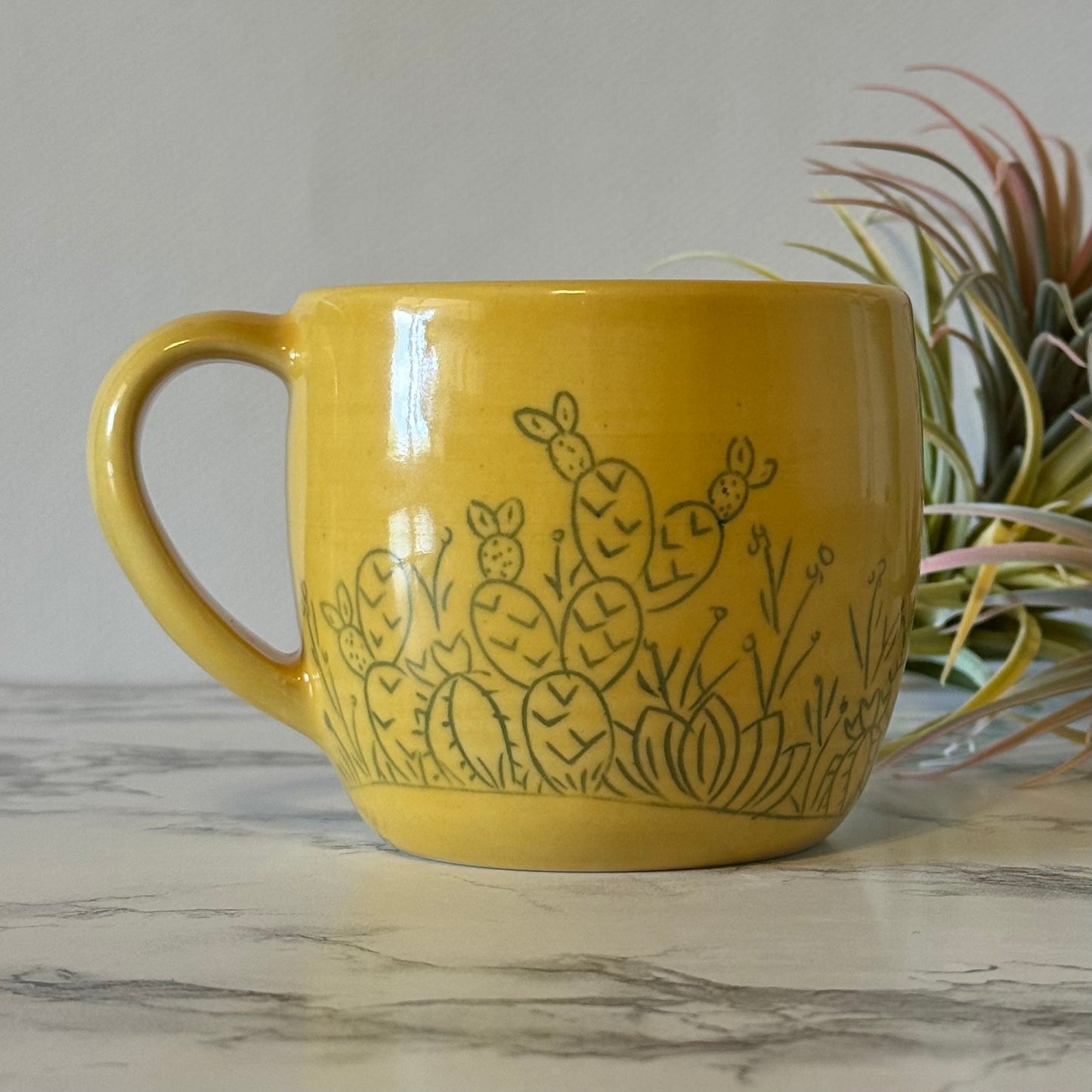 Cactus Mug, Two-Tone Yellow