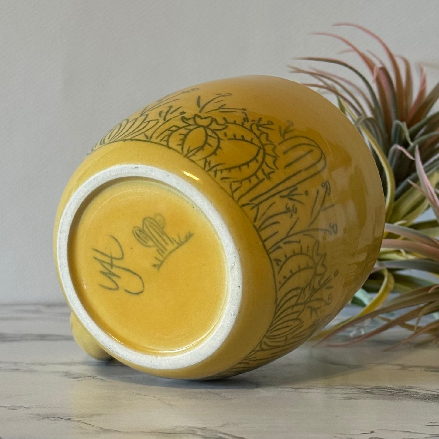 Cactus Mug, Two-Tone Yellow