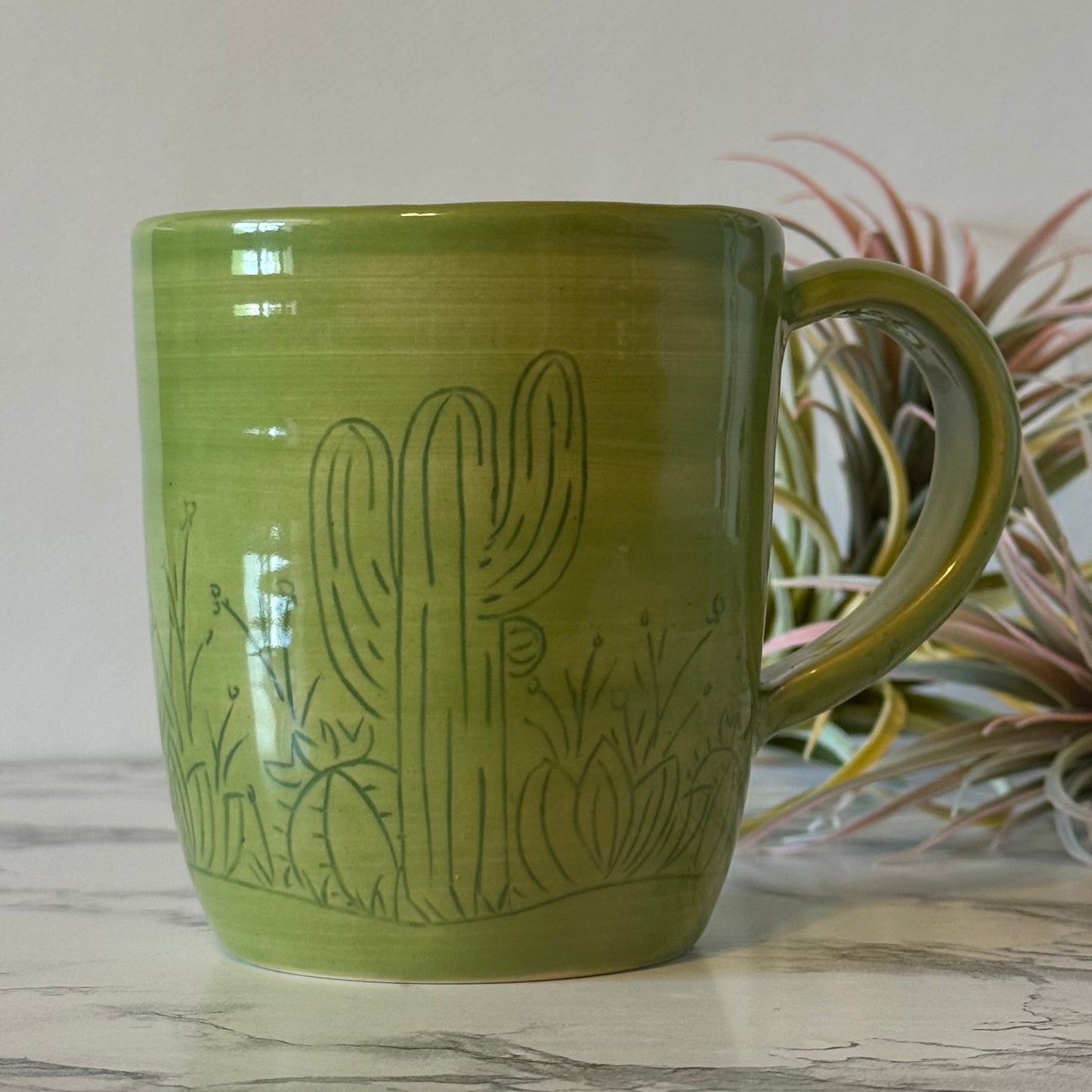 Cactus Mug, Two-Tone Green