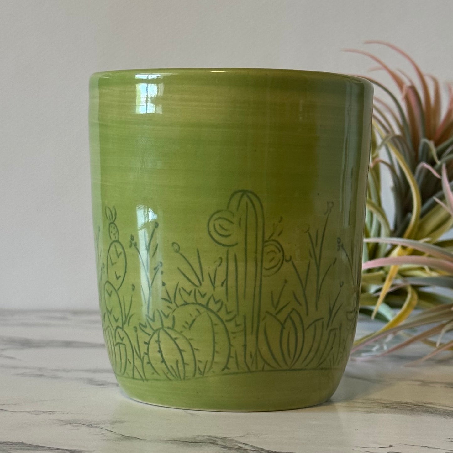 Cactus Mug, Two-Tone Green