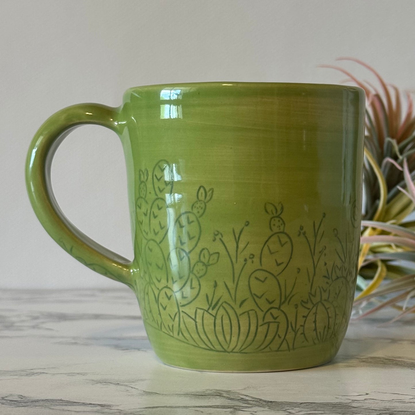 Cactus Mug, Two-Tone Green