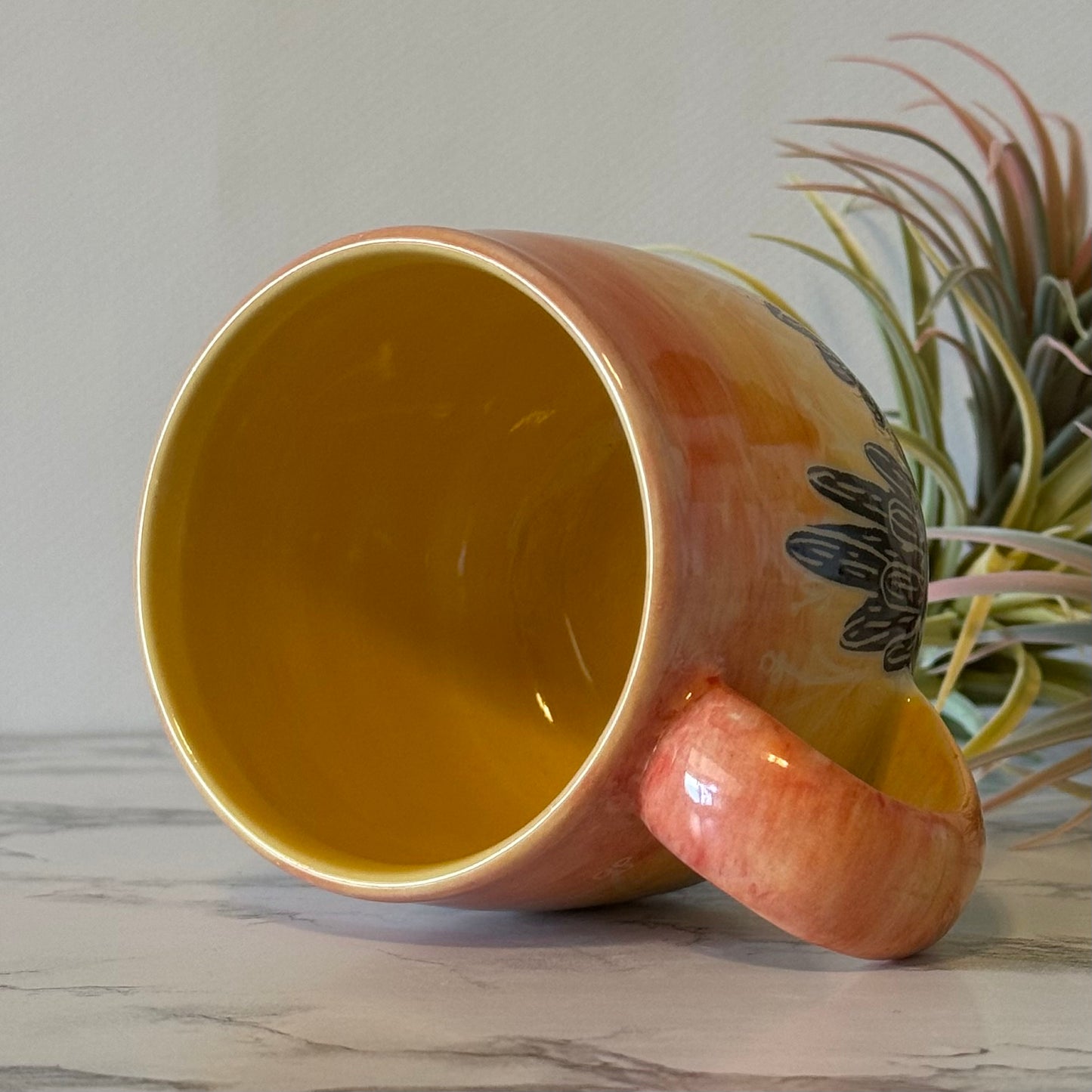 Sunset Cactus Mug, Yellow