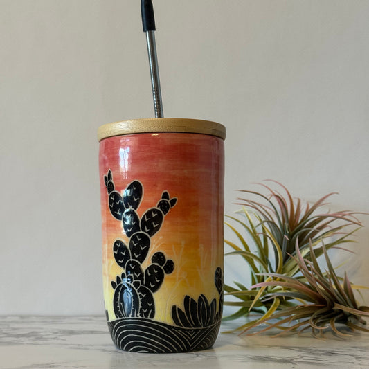 To-Go Tumbler, Sunset Cactus