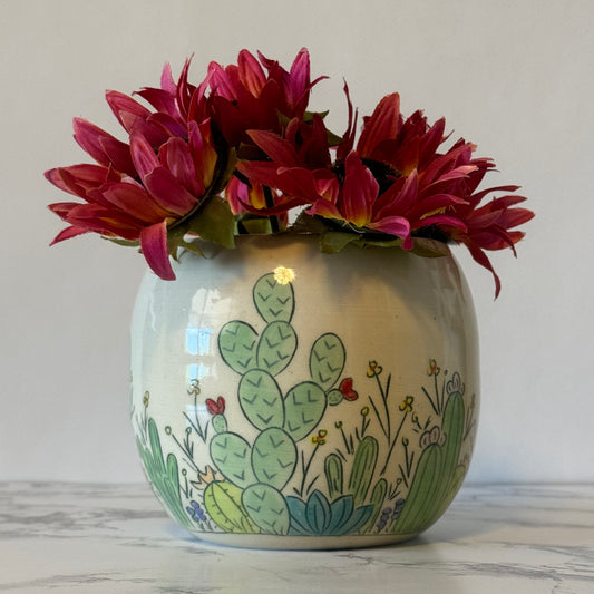 Cactus Vase, Orange