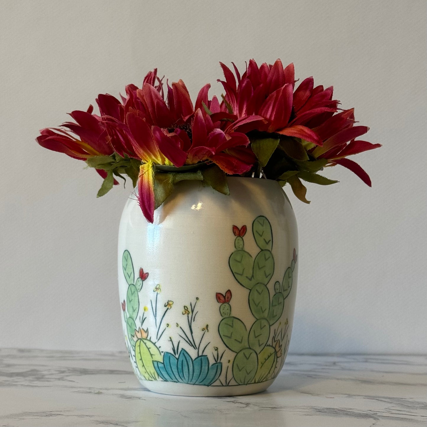 Cactus Vase, Red