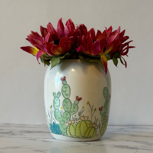 Cactus Vase, Red