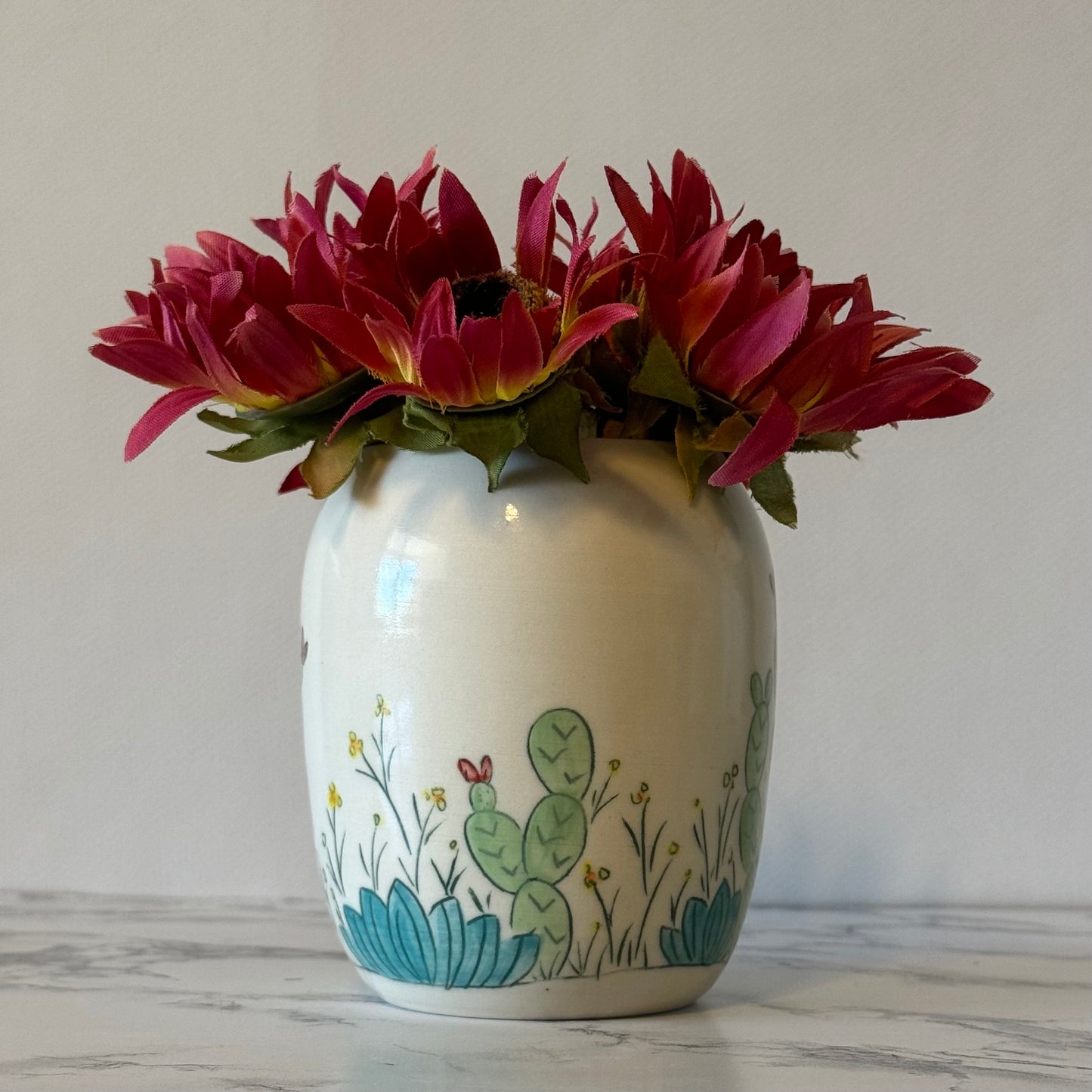 Cactus Vase, Red