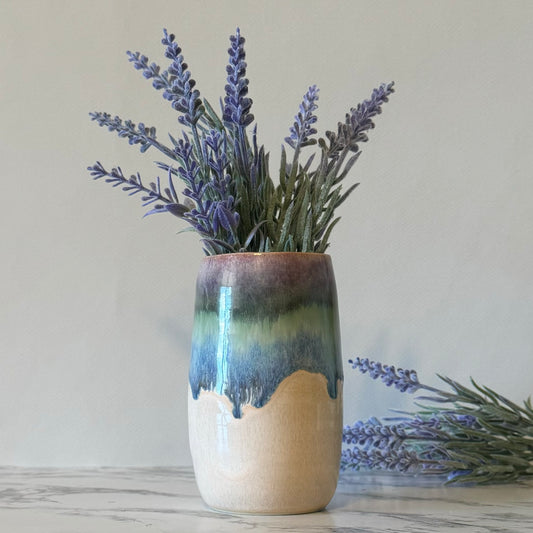 Bud Vase, Drippy Rainbow