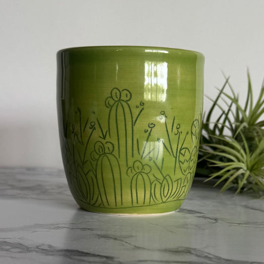 Cactus Tumbler, Solid Green