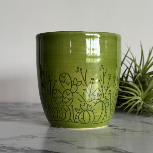 Cactus Tumbler, Solid Green