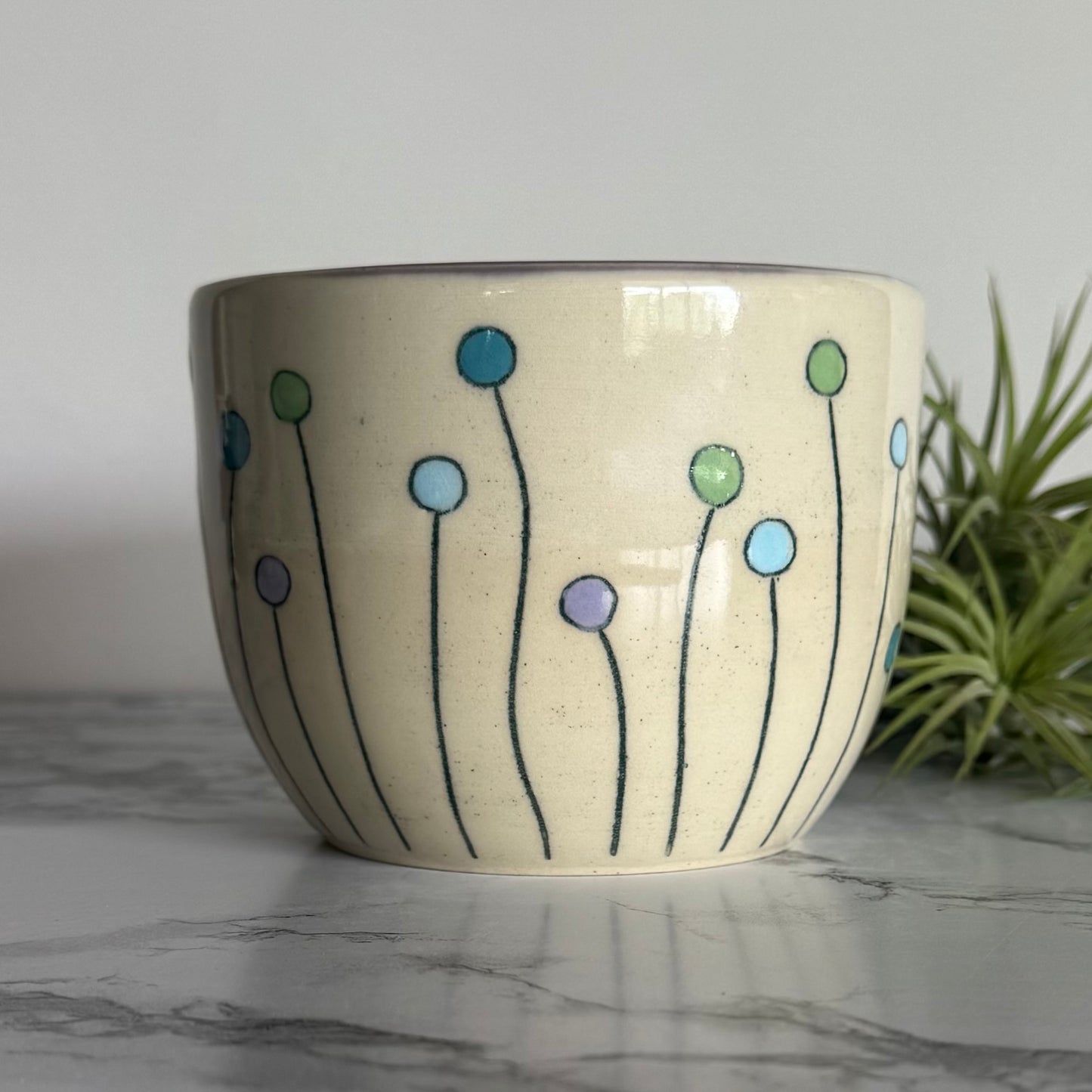 Lollipop Flowers Bowl, Lavender