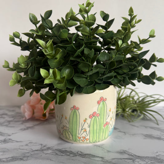 Cactus Plant Pot, Yellow