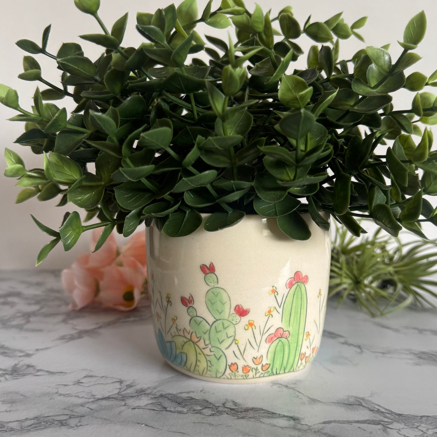 Cactus Plant Pot, Yellow