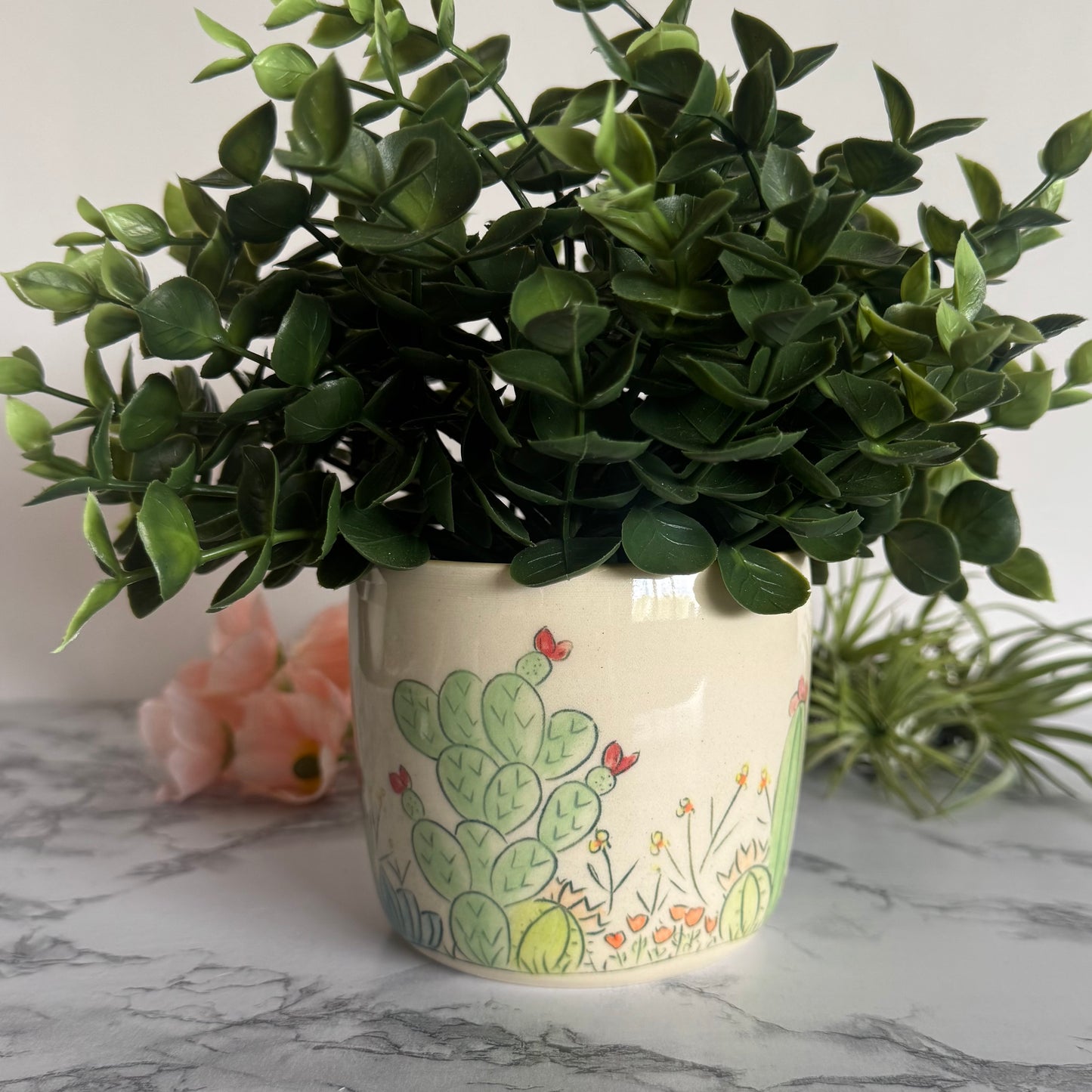 Cactus Plant Pot, Yellow