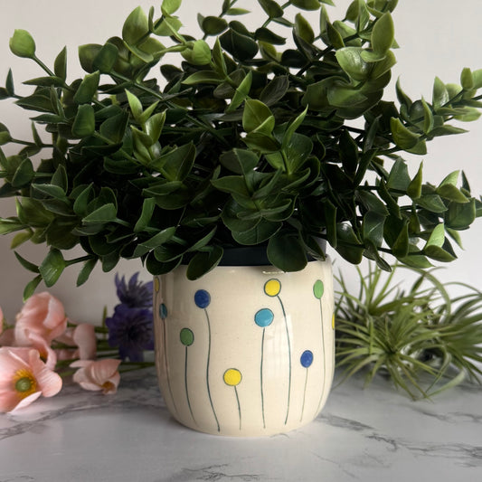 Lollipop Flowers Plant Pot, Yellow
