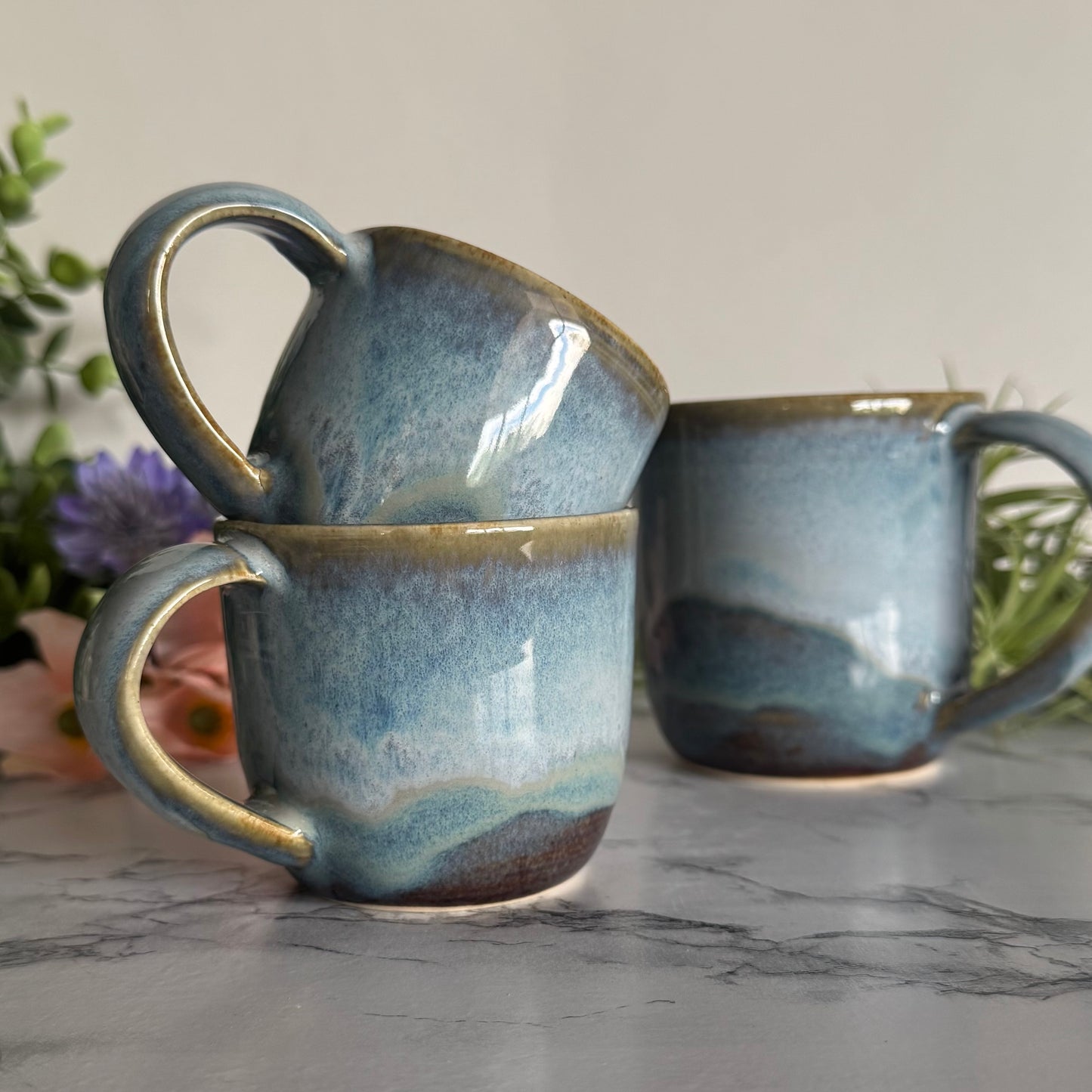 Espresso Cup, Drippy Blue