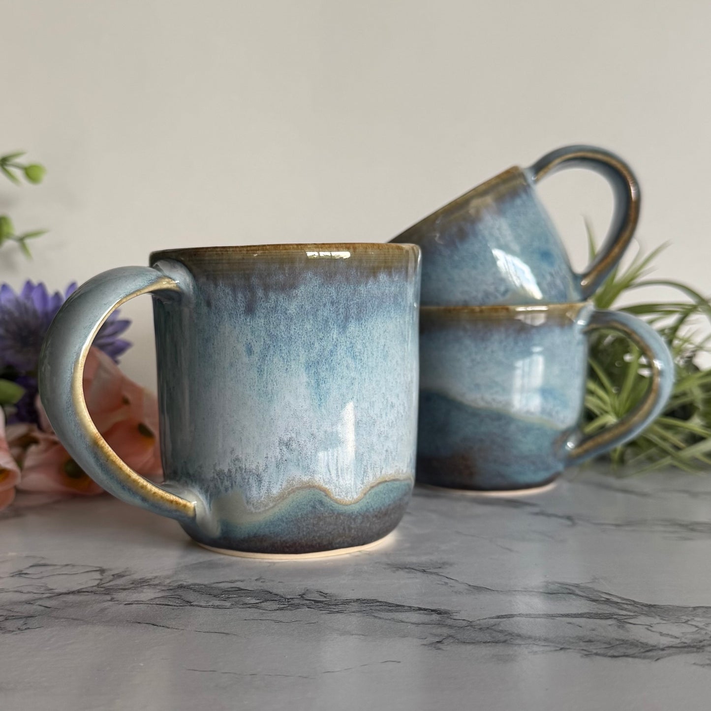 Mug, Drippy Blue