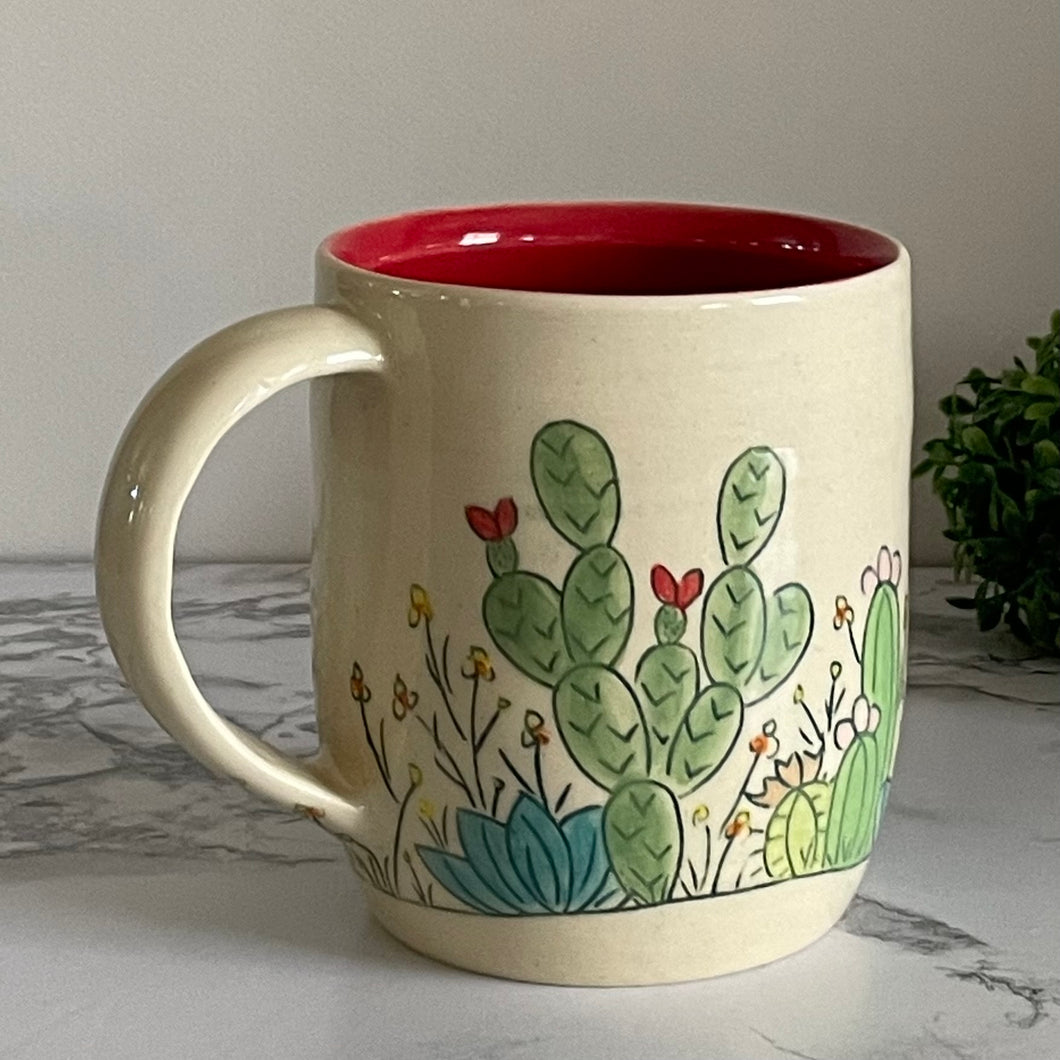 Cactus Mug, Red