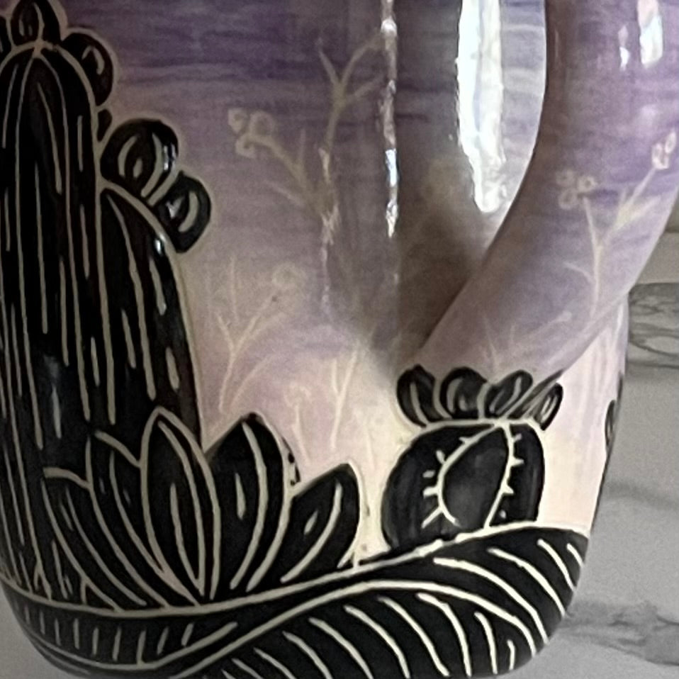 Midnight Cactus Mug, Blue
