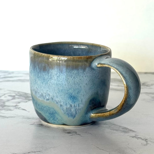 Seconds Sale ~ Espresso Mug, Drippy Blue