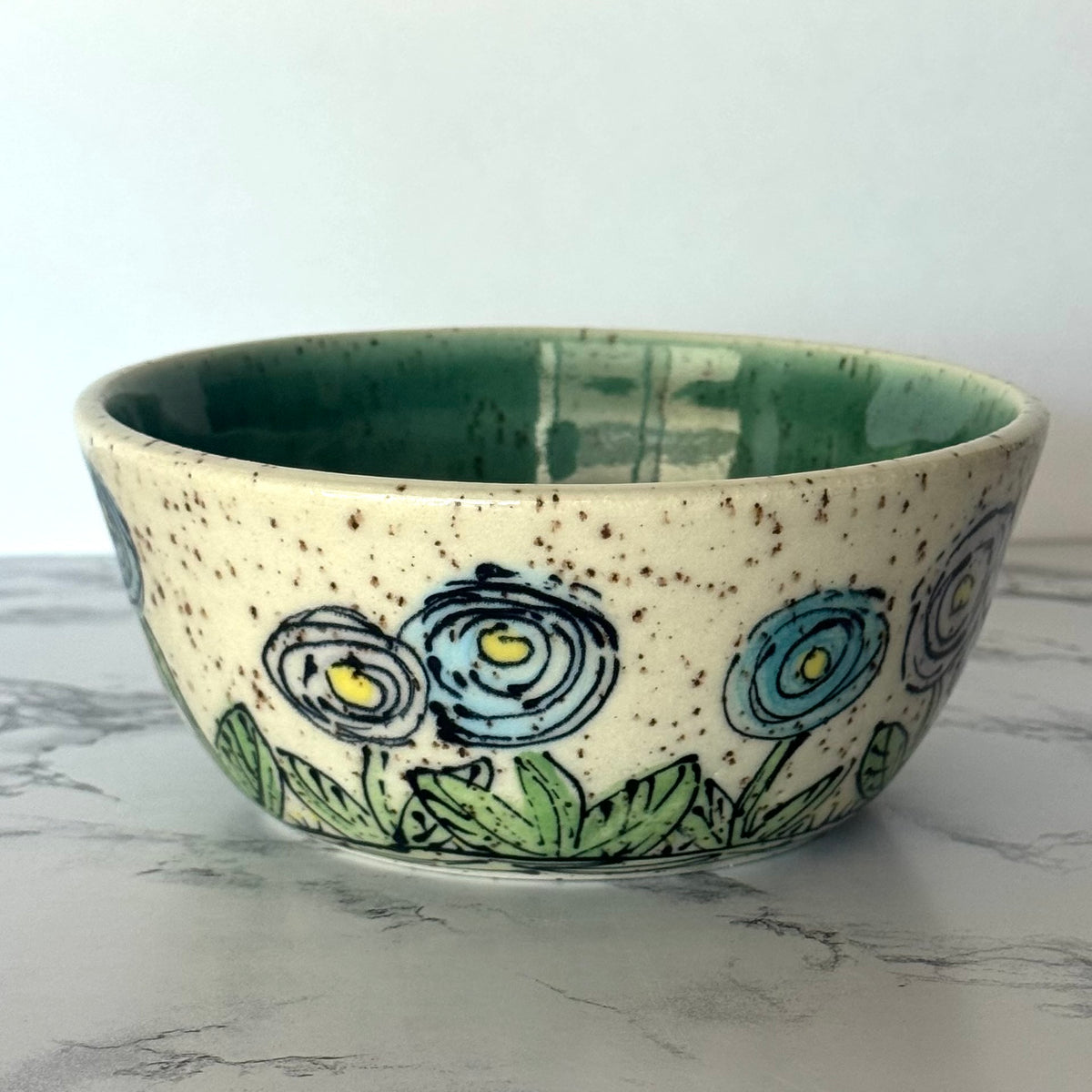 Seconds Sale ~ Speckled Flower Bowl