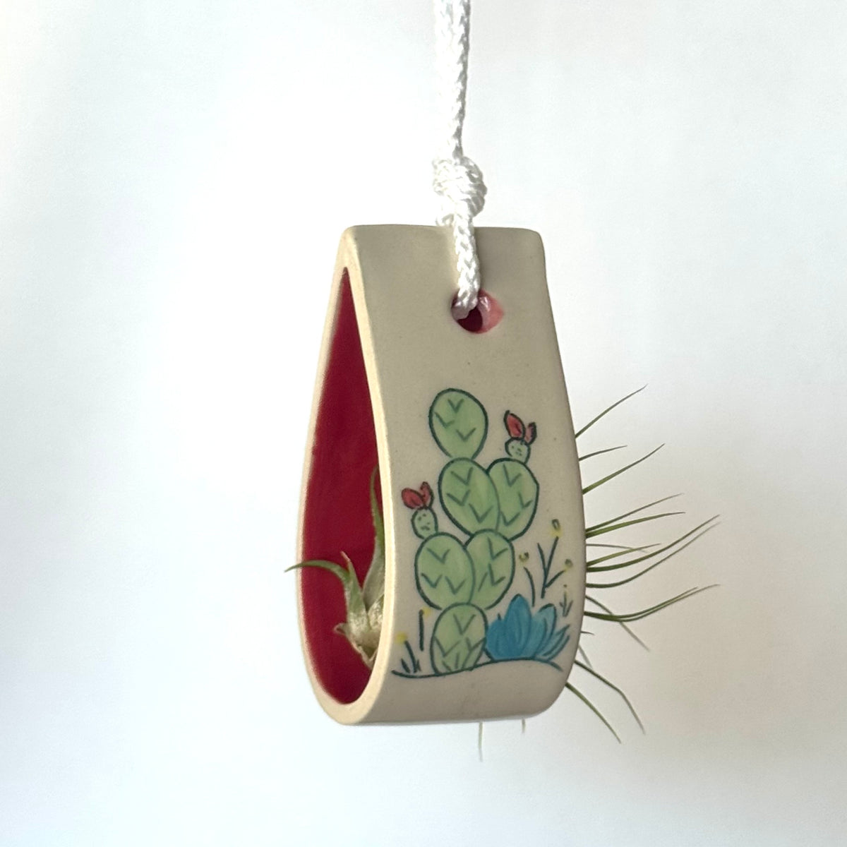 Seconds Sale ~ Tiny Carved Hanging Planter