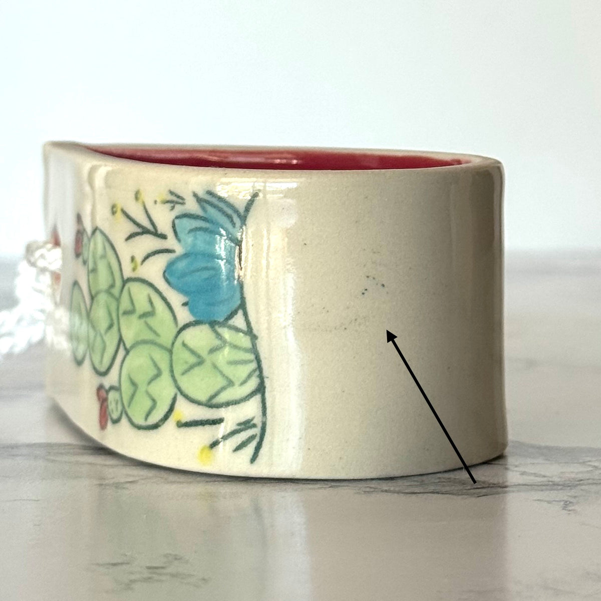 Seconds Sale ~ Tiny Carved Hanging Planter
