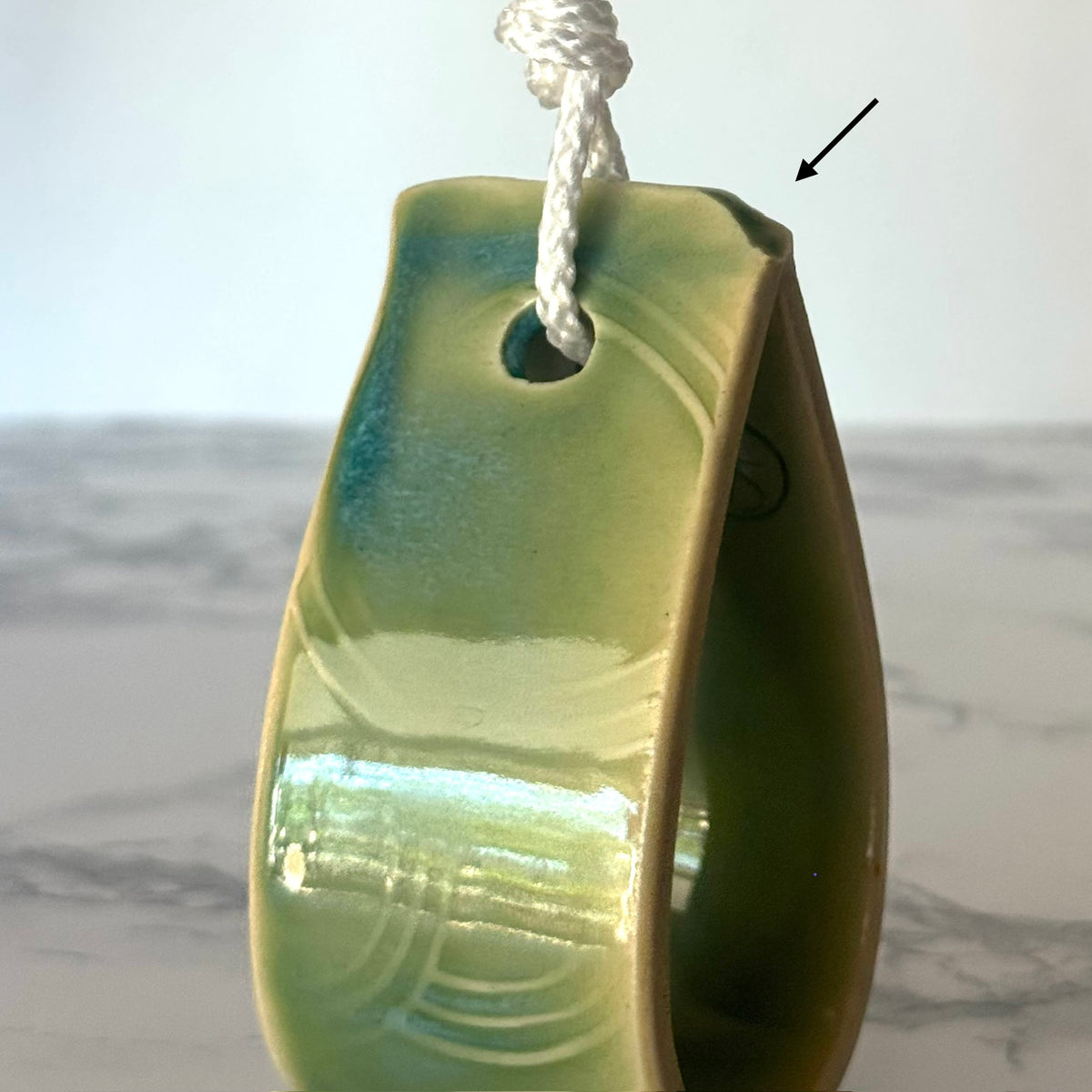 Seconds Sale ~ Tiny Hanging Planter, Turquoise
