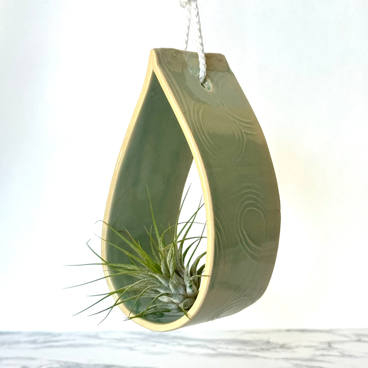 Seconds Sale ~ Small Hanging Planter, Mint