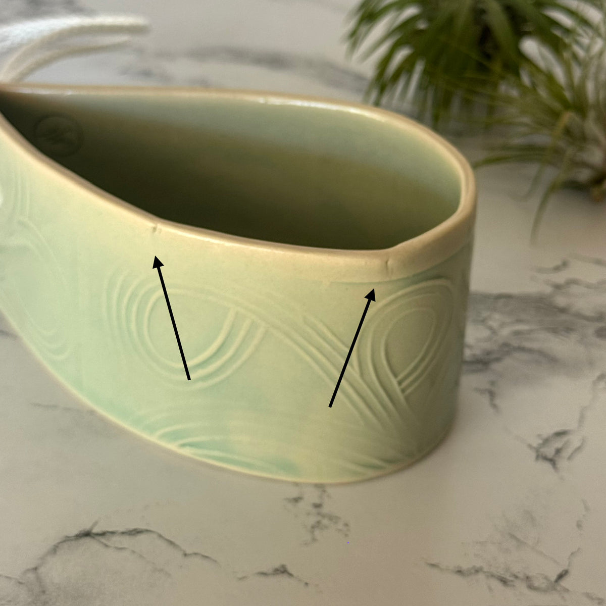 Seconds Sale ~ Small Hanging Planter, Mint