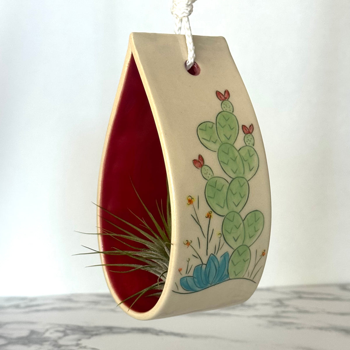 Seconds Sale ~ Small Carved Hanging Planter