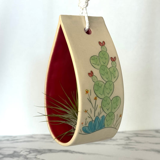 Seconds Sale ~ Small Carved Hanging Planter