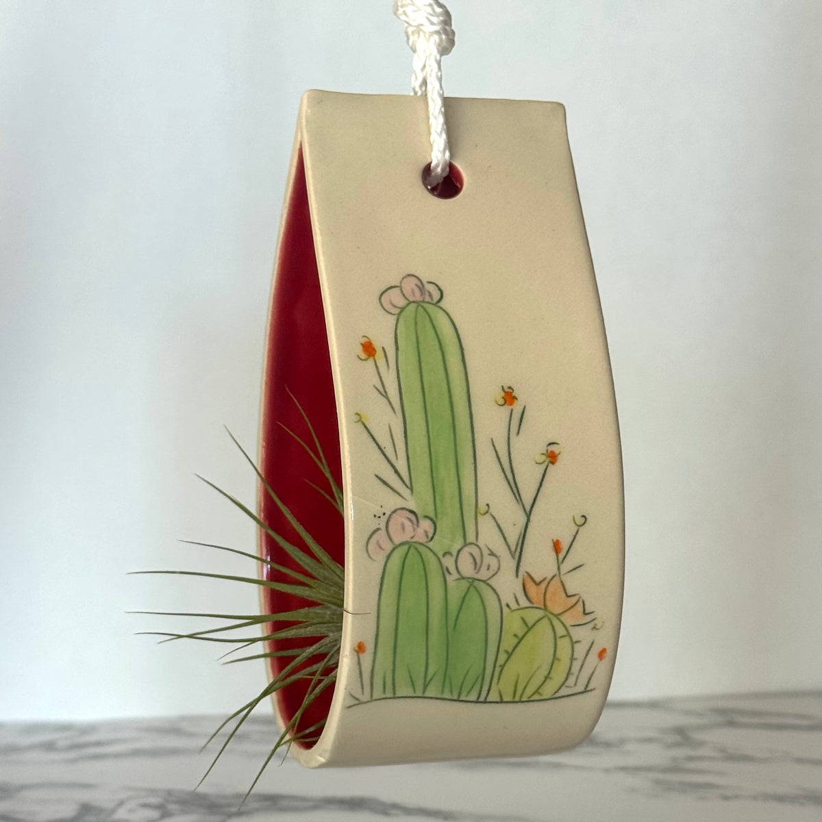 Seconds Sale ~ Small Carved Hanging Planter