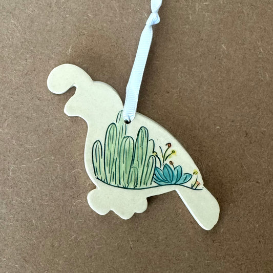 Seconds Sale ~ Cactus Quail Ornament