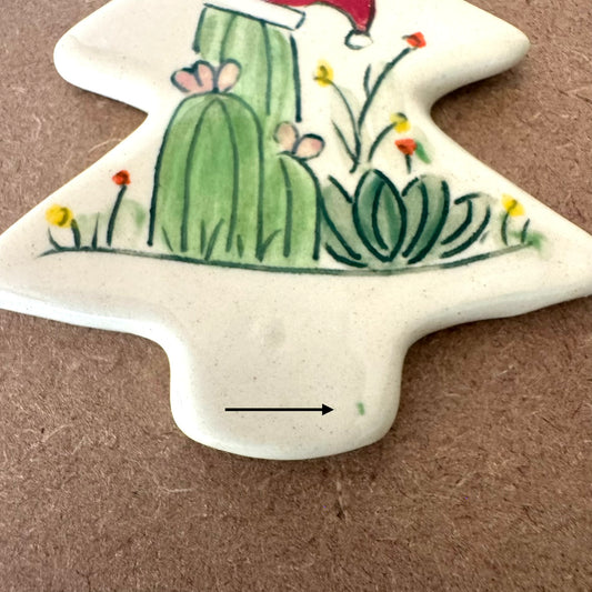 Seconds Sale ~ Santa Hat Cactus Ornament