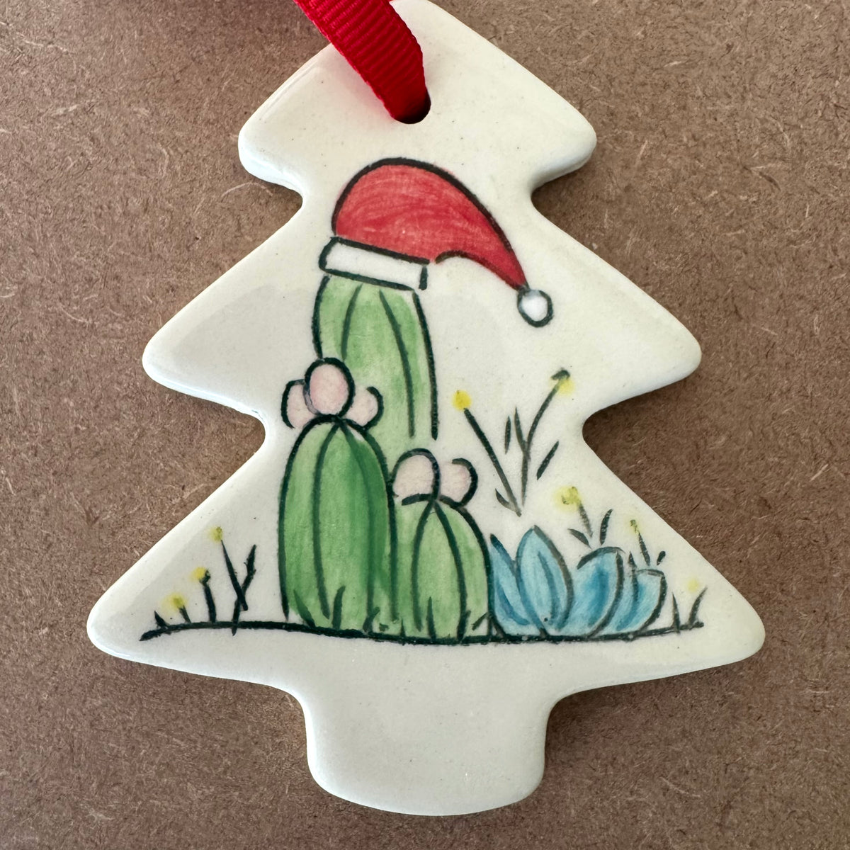 Seconds Sale ~ Santa Hat Cactus Ornament