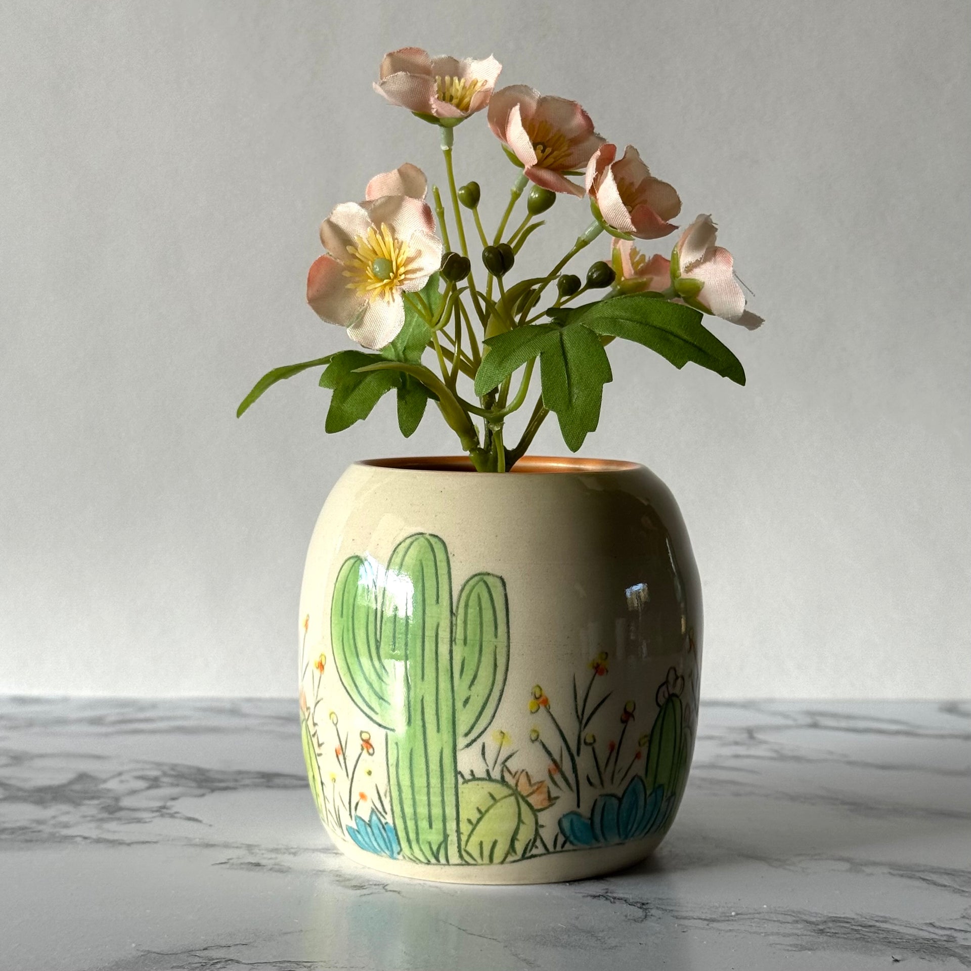 Cactus Vase, Orange – Melissa Henshaw Ceramics