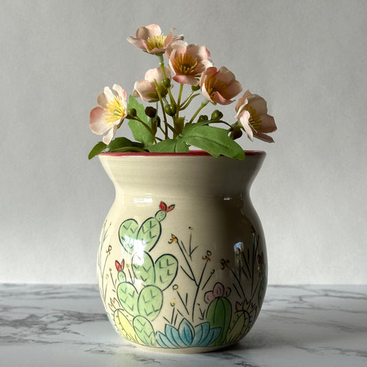 Cactus Vase, Red