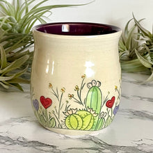 Load image into Gallery viewer, Hearts and Cactus Mug, Plum
