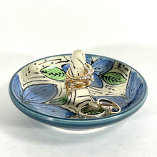 Load image into Gallery viewer, Ring Dish, Blue Flowers
