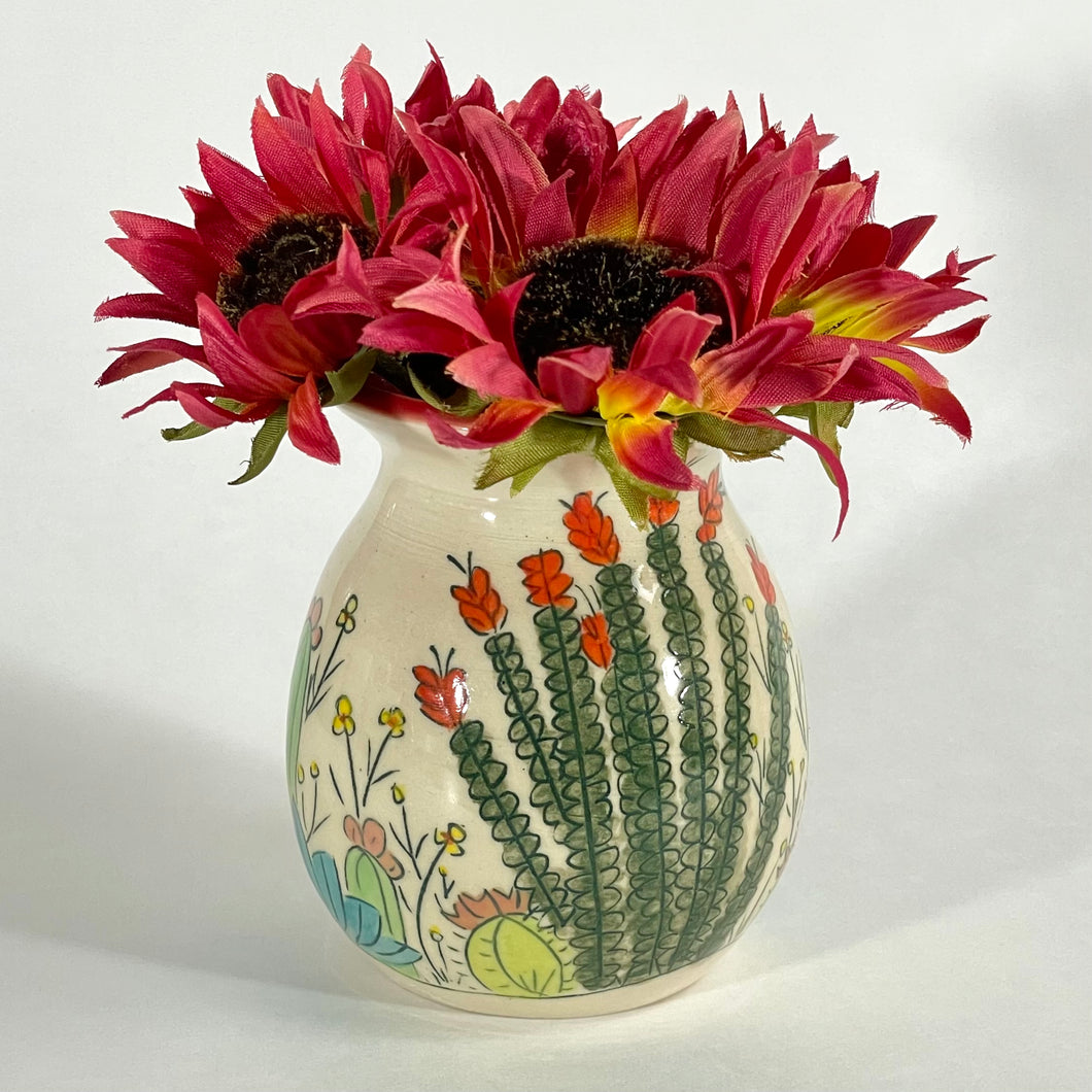 Cactus Bud Vase, Red