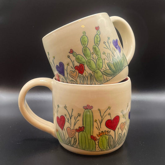 Made-to-Order! Hearts & Cactus Tumblers and Mugs